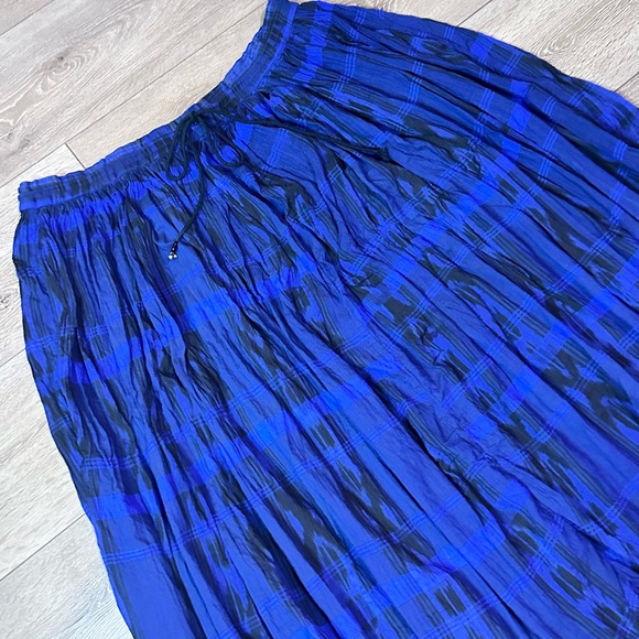 Vintage Mixit Plaid Cotton Maxi Skirt - Picture 3 of 11